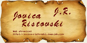 Jovica Ristovski vizit kartica